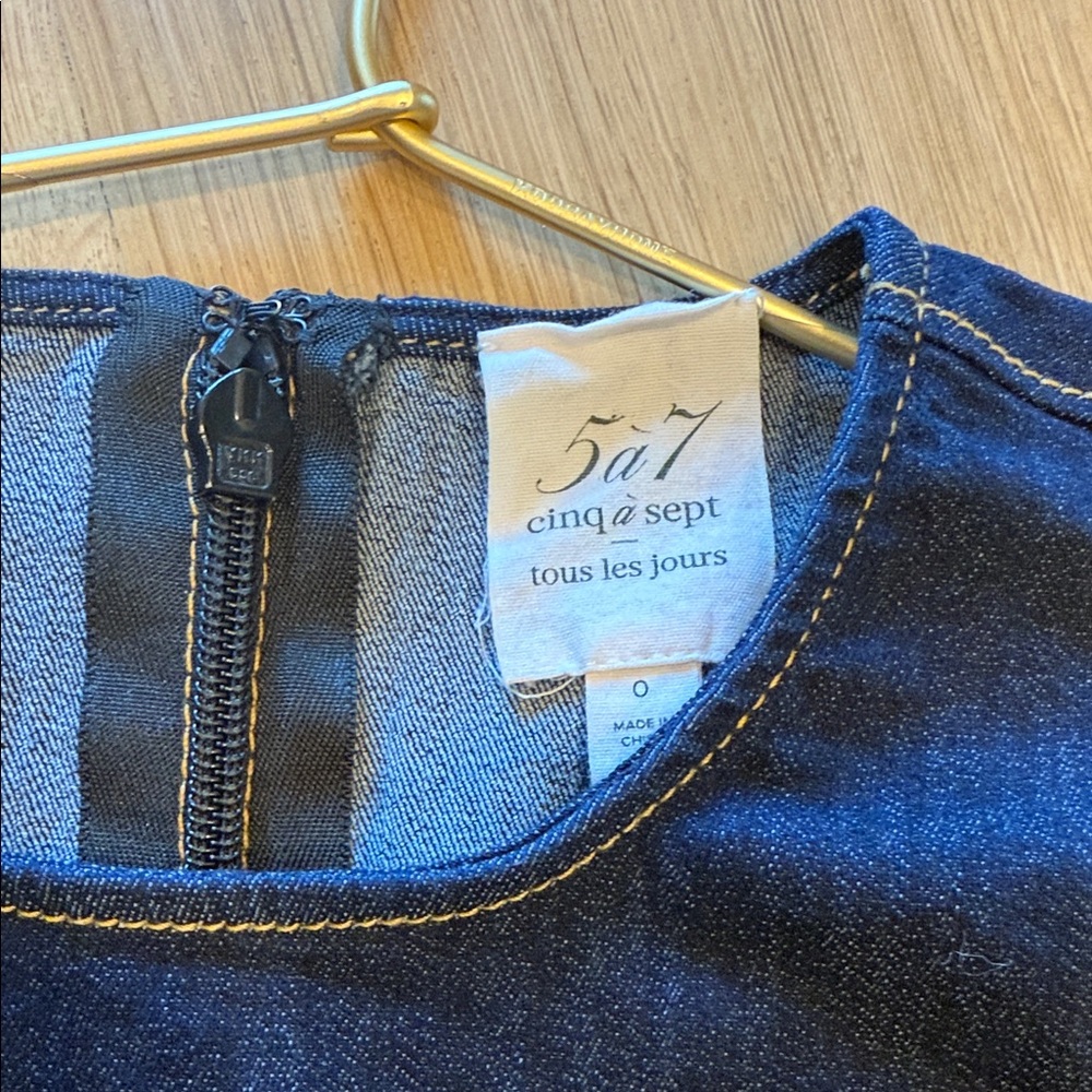Cinq à Sept Dark Blue Denim Mini Dress - Picture 2 of 6